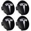 Bilklistremerke Tesla 56 mm 4 stk Gjelder for Teslas originale felgdeksel Model3 Model Y Model S X felgdeksel senterhette dekk lo