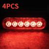4PC 12LED High Light Truck Side Warning Light Emergency Light Amber Constant Warning Super Bright Side Warning Lamp Assembly 12V