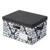 European Style Clothing Storage Sundries Organizer Printed Boxes with Lid Foldable Closet Bins for Clothes Toys Desktop Sundries