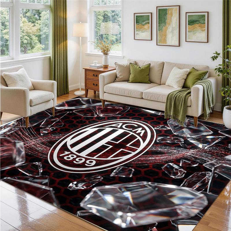 AC Milan Design Crystal Velvet Rug Soft Decorative Mat for Bedroom Entrance