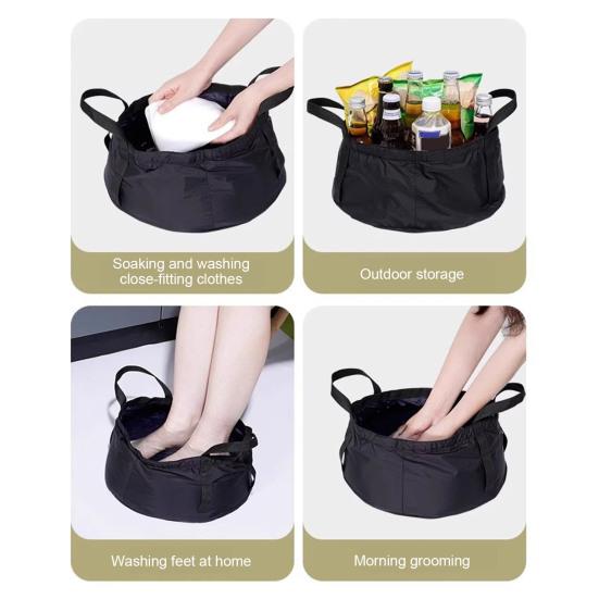 Portable Foldable Water Basin with Thickened Oxford Fabric 8.5L Collapsible Sink for Camping Travel Outdoor Multi-Purpose Washing Tub for Fruits Feet