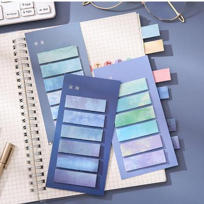 120sheets/pc Gradient Color Index Label Sticky Note for Staff Teachers Students Book Page Marker Label Stickers