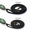 Handmade Adjustable Black and Red Woven Copper Pendant Necklace for Men and Women