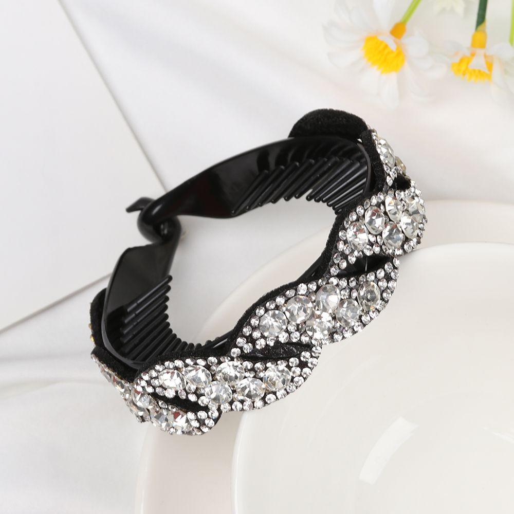 Rhinestone Hair Accessories Ponytail Holder Headwear HairClips Crystal Hair Claw Bun Hairpin
