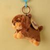 Cartoon Dachshund Plush Toy Camera-Style Keychain Backpack Accessory