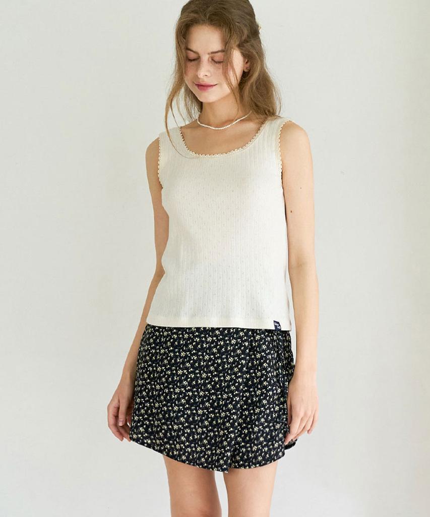 Slow Lolly Flower Mini Wrap Skirt