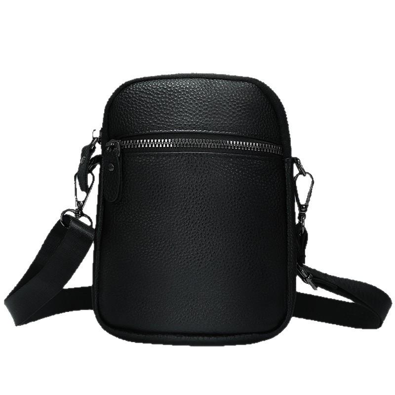 Unisex Large Capacity Leather Crossbody Phone Bag