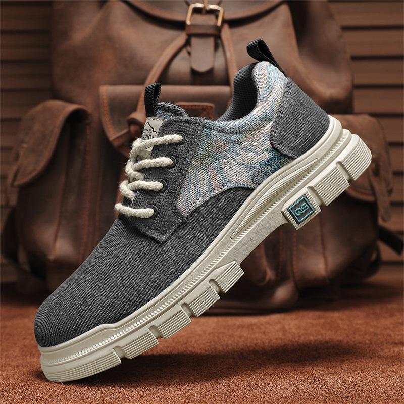 

Холщовые мужские осенние кроссовки лоферы с круглым носком модная повседневная обувь низкие нескользящие мягкие и удобные для улицы 44 серый