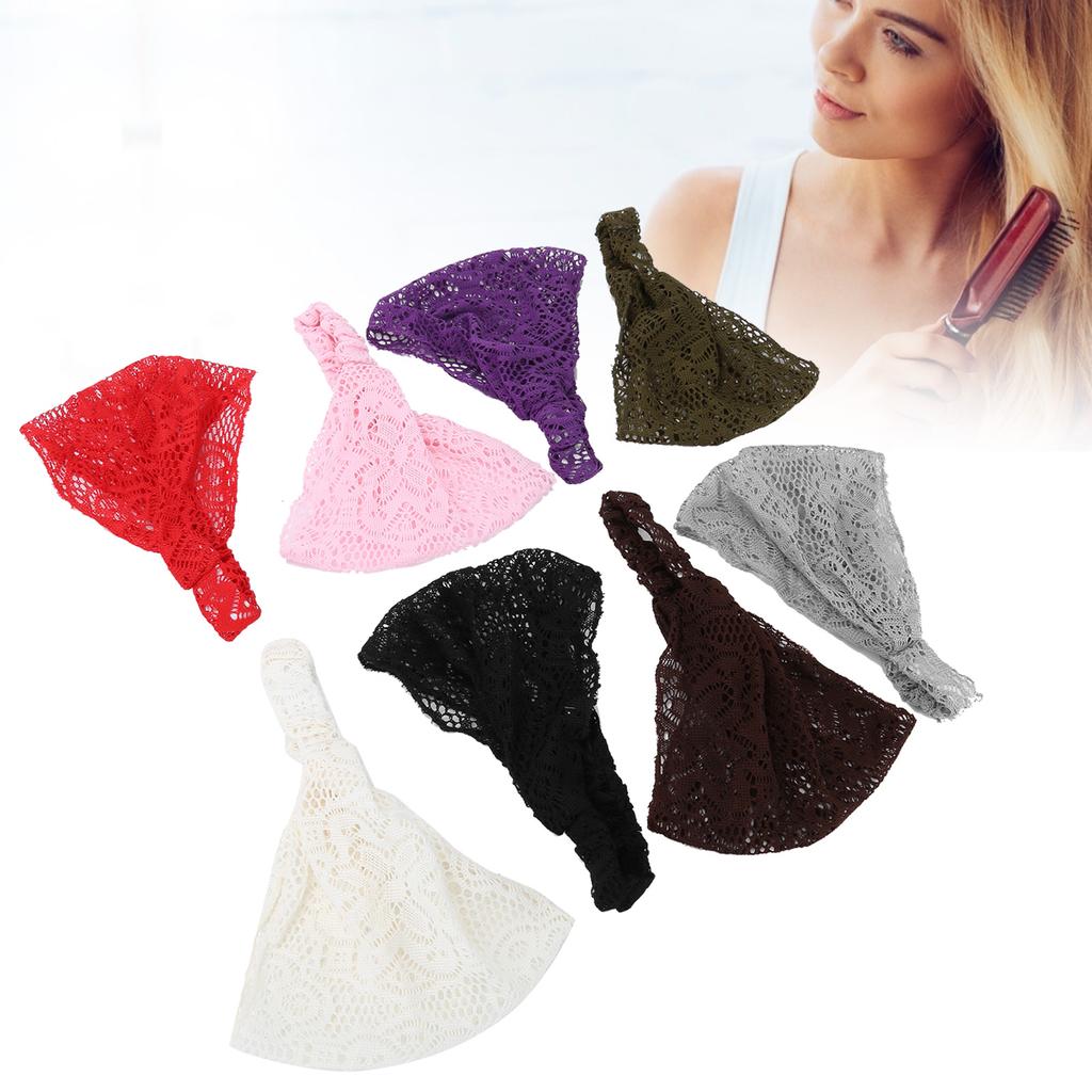 8pcs Lace Headbands Hairbands Hollow Elastic Women Girl Hair Stretchy Bands Hair Accessories