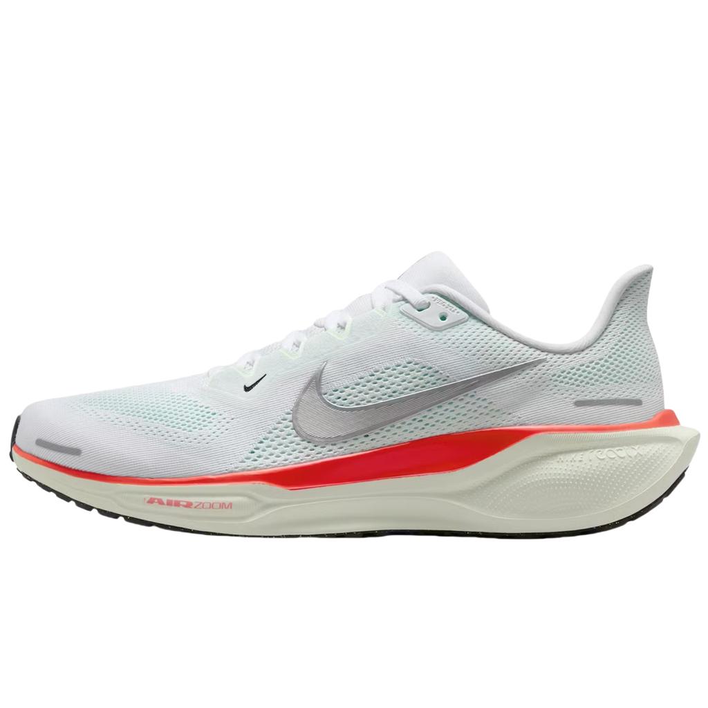 Nike Air Zoom Pegasus 41 Barely Green Bright Crimson Men Sneakers White Metallic-Silver FD2722-115