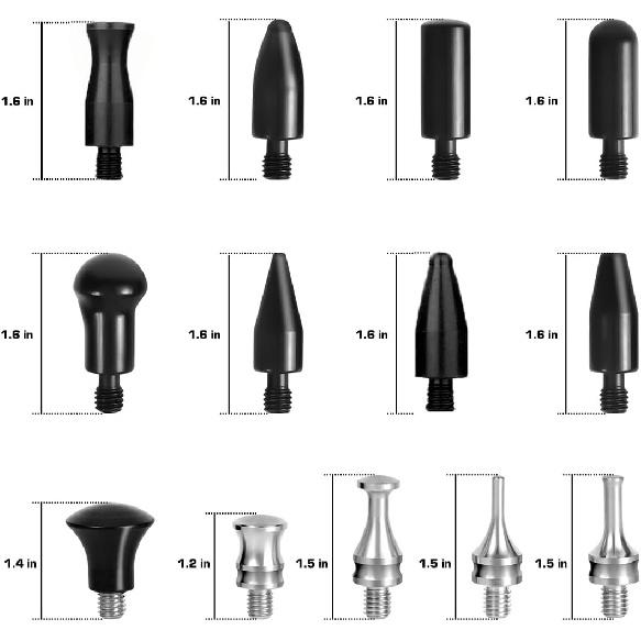 LadyRosian 16PCS Car Paintless Dent Repair Tools Aluminum Dent Hammer With Knock Down Head Tap Kit Leveling Telescopic Hammer Set For Car Hail Damage