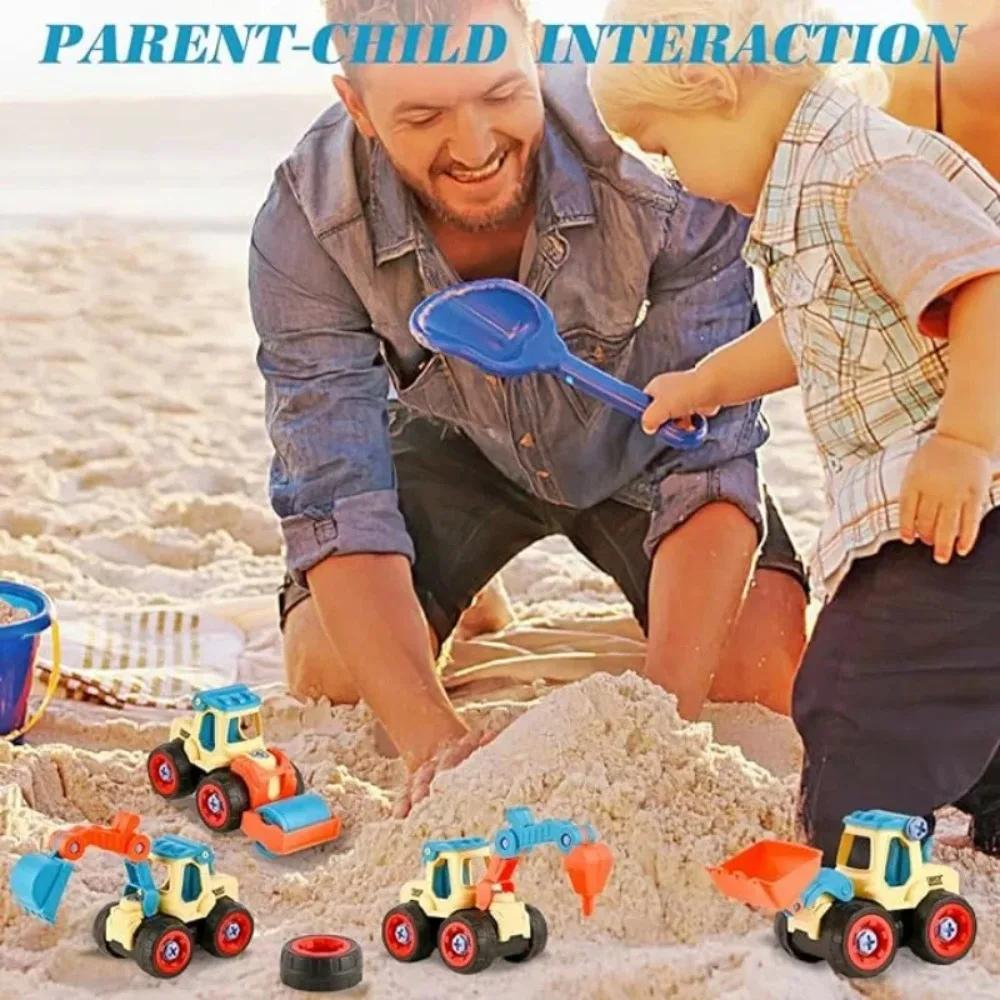 Take Apart Car Toys for Boys DIY Engineering Construction Truck Toy Vehicle Excavator Crane Kids Building Educational Toy Gift