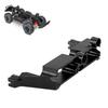 Differential Lock Servo Mount Bracket Aluminum Alloy RC Steering Servo Mount and Screws for 1/10 RC Car Black