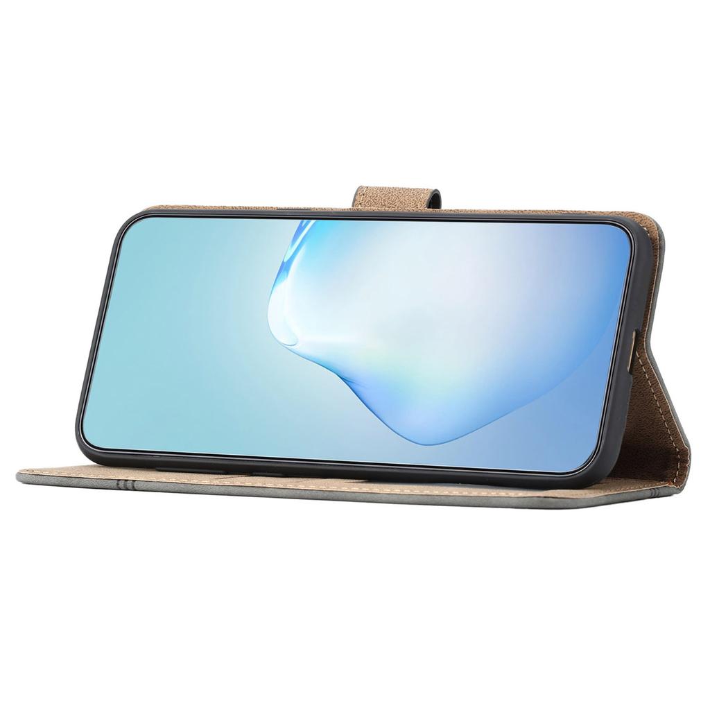 For Motorola Moto G84 5G Cell Phone Case with Strap Lines Imprinted PU Leather Cover