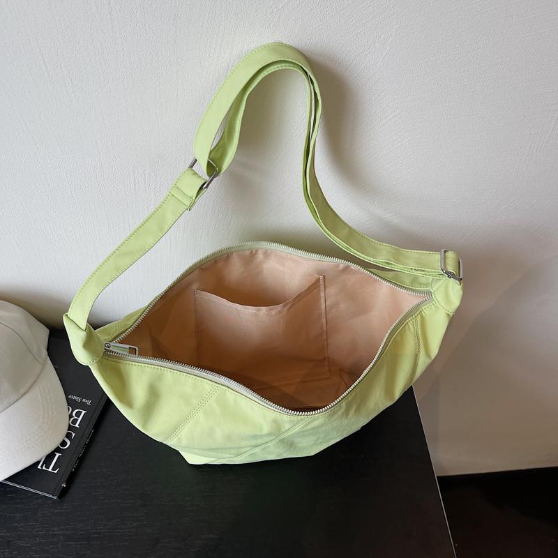 Women's Large Capacity Shoulder Crossbody Bag Solid Color Hobo Bag