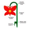 Aspersor de Jardín de Mariposas, Aspersor de Agua para Césped Giratorio de 360 Grados, Divertido Aspersor de Mariposa Danzante para Riego de Jardín en el Patio, Perros Niños Exterior