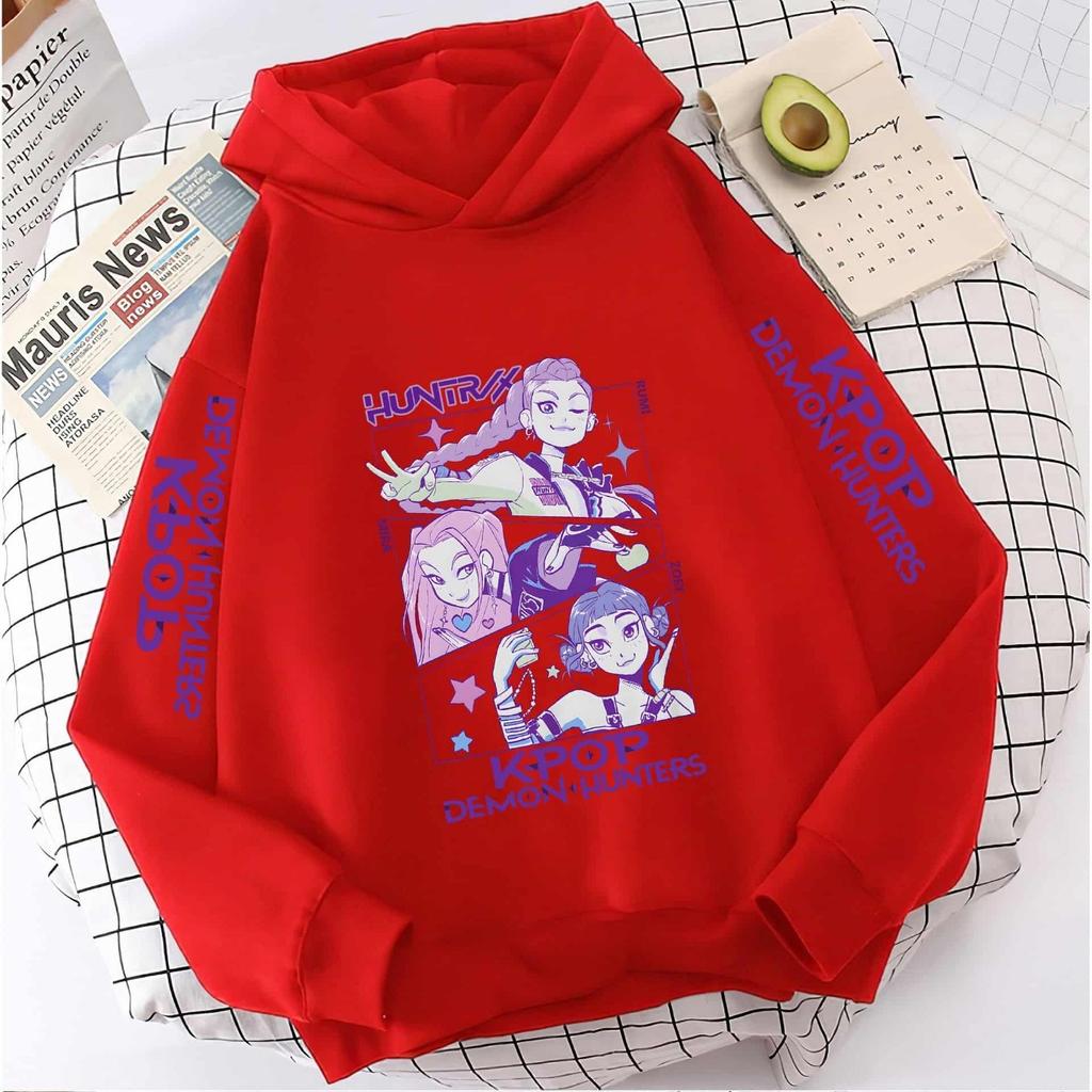 Y2K KPop Devil Hunter Hoodie for Teenage Girls Rumi KPop Devil Hunter Hoodie for Autumn Casual Long Sleeve Children's Clothing