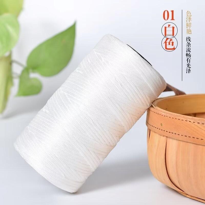 Mercerized Cotton And Linen Flat Belt Thread Ice Silk Thread, Handmade Diy Woven Summer Cool Hat Hook Bag Seat Cushion Bright Silk Thread