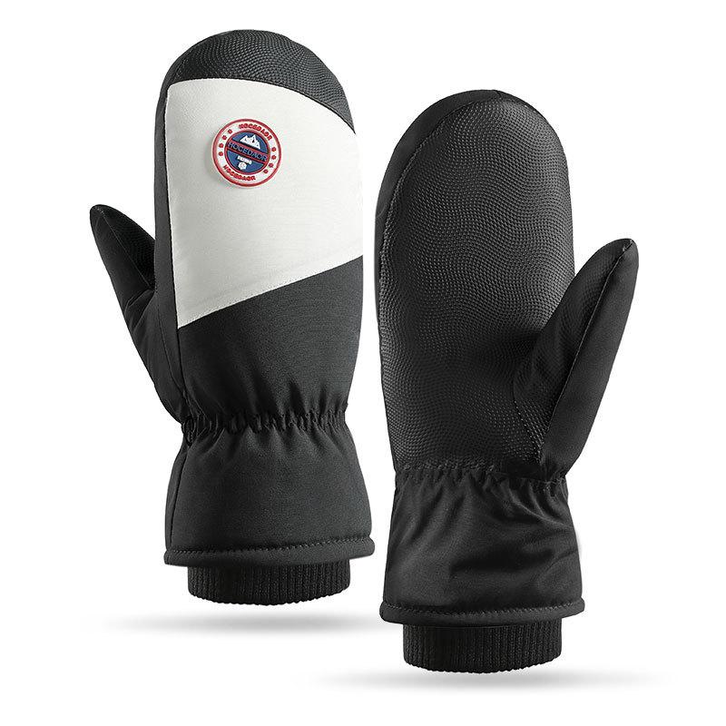 Winter Ski Gloves Outdoor Sports Plus Velvet Thickened Warm Gloves Cycling Windproof Waterproof Non Slip Stuffy Gloves