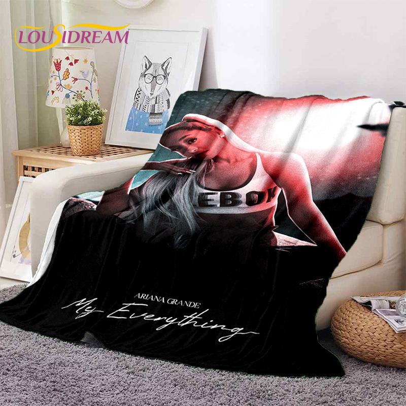 3D Ariana Grande Cat Ari Singer Soft Blankets,Keep Warm Throw Blanket Comfortable Blanket for Picnic Beds Sofa Home Bedroom Gift