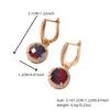 Luxury Round Zirconia Drop Earrings for Women 2025 New Fashion Drop Earring Golden Wedding Party Jewelry Accessories