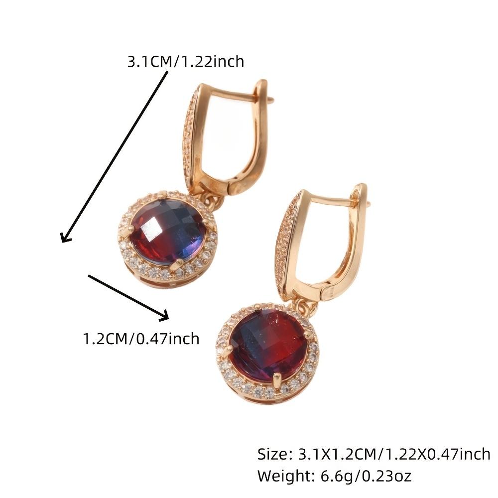 Boucles d'oreilles pendantes rondes de luxe en zircone pour femmes 2025 Nouvelle mode Boucles d'oreilles pendantes Doré Bijoux Accessoires de fête de mariage