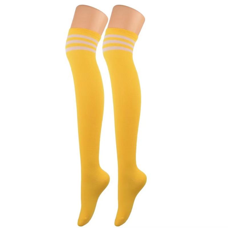 Woman Cosplay Stockings Red White Strips Lolita Long Socks Over Knee Thigh High Socks Women Compression Socks