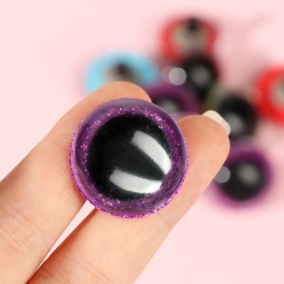 Plastic Puppet Plush Toys Accessories Round Safety Eyes Shinning Doll Eyes Glitter Dolls Eyeballs