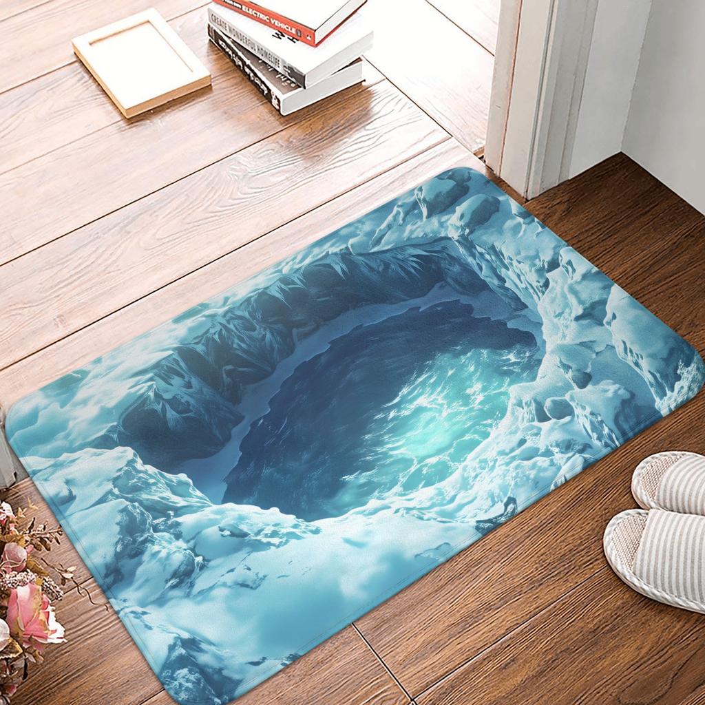 3D Visual Illusion Deep Pit Trap Front Floor Door Entrance Mat Indoor  Kitchen Bath Doormat Bedroom Carpet Rug