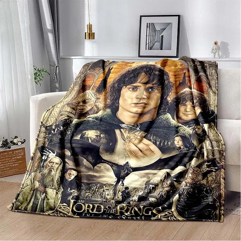 2025 New Fashionable L-Lord of the Rings Printed Blanket Hotel Office Comfortable Warm Sofa Bed Soft Blanket Gift Picnic Blanket