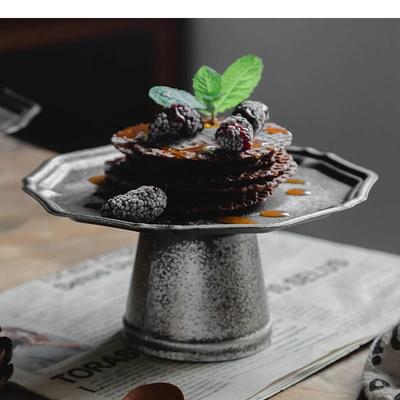 Metall Hohe Füße Obstschale Haushalt Snack Dessertteller Trockenlagerung Tablett Brot Kuchen Präsentationsständer Hausware