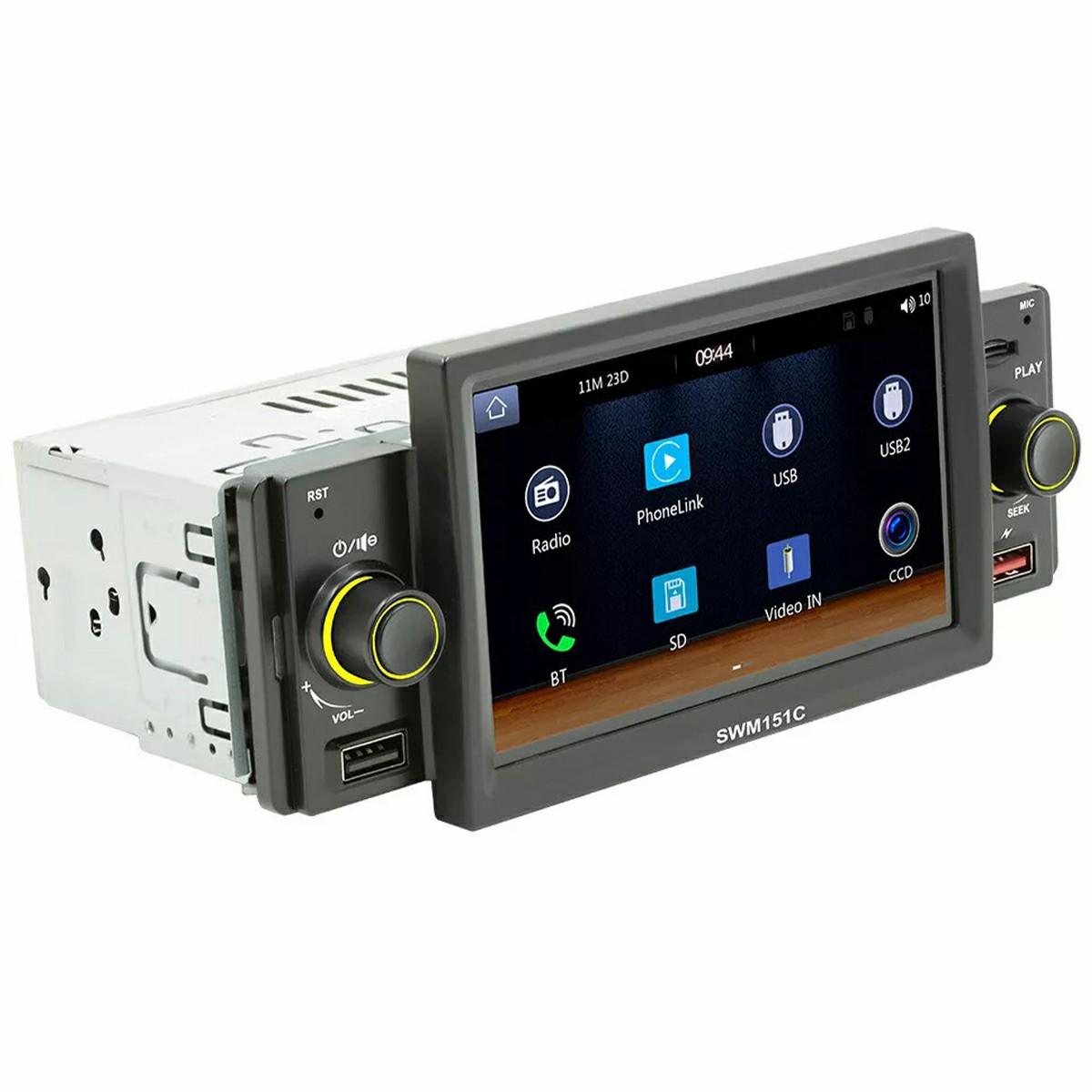 

SW-151C 5 Inch Touch Screen MP5 Car Radio Wired CarPlay Android Auto Bluetooth-Compatible Multimedia Player A