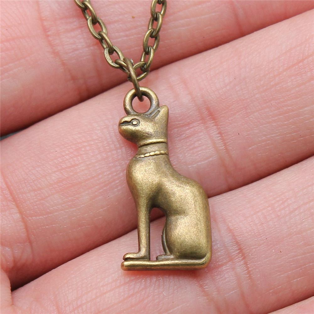 Pet Dog Cat Pendant Antique Bronze Metal Choker Necklace for Women New Arrival Gift
