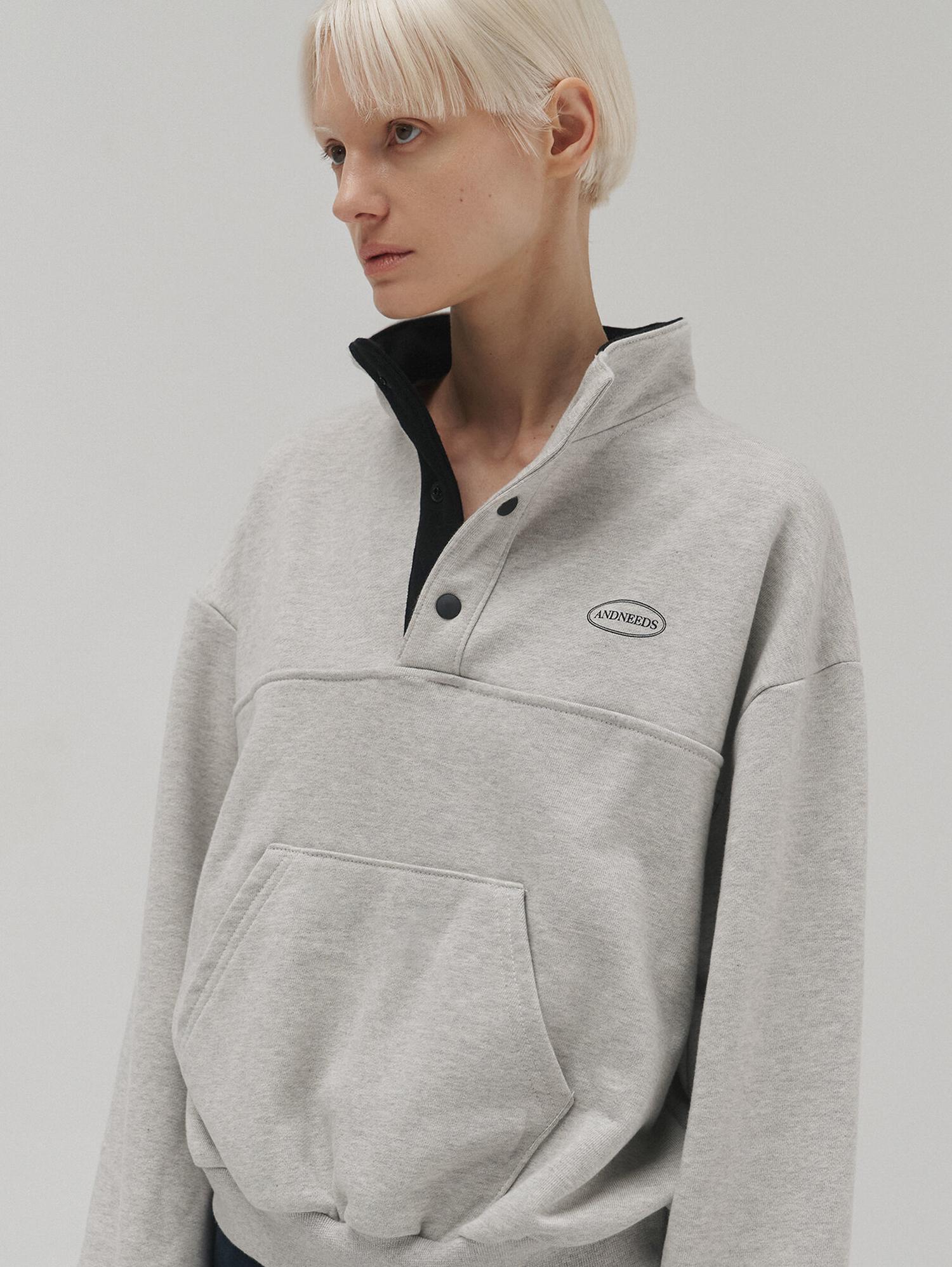 Annies Button Logo Sweatshirt (Gray) Gray