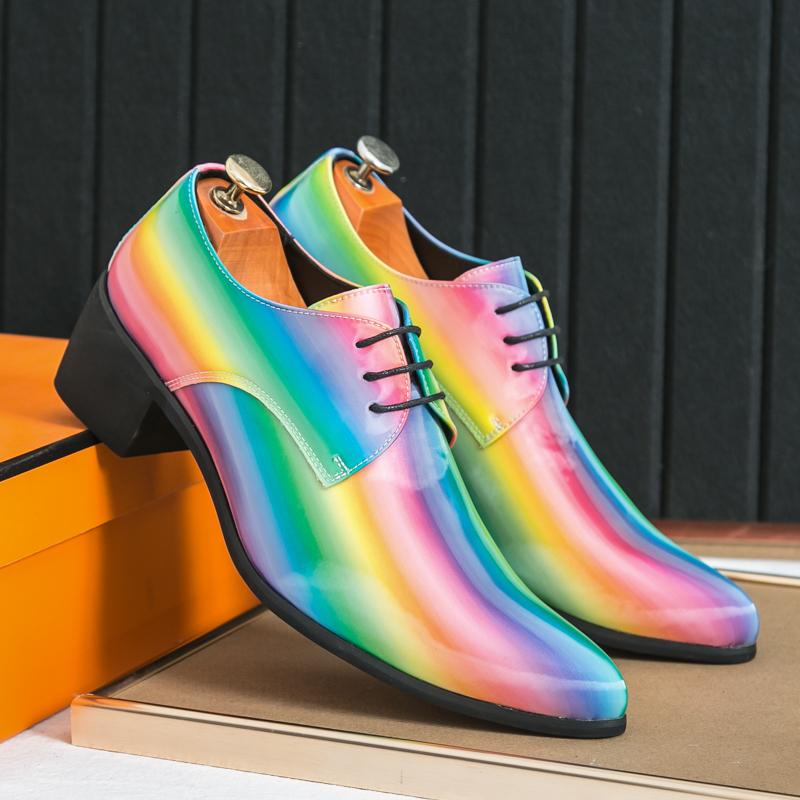 Moda Moda Abito da Festa Scarpe in Pelle Uomo Colore Scarpe da Matrimonio Business per Uomo Club Scarpe Formali Scarpe Artigianali Designer Originali