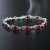 925 Sterling Silver Red AAA Zirkonový náramek Dárek na párty Romantické šperky