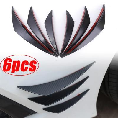 Car Front Rear Bumper Strip Universal Lip Spoiler Diffuser Splitter Scratch Protector Extension Carbon Fiber Winglets Side Skirt