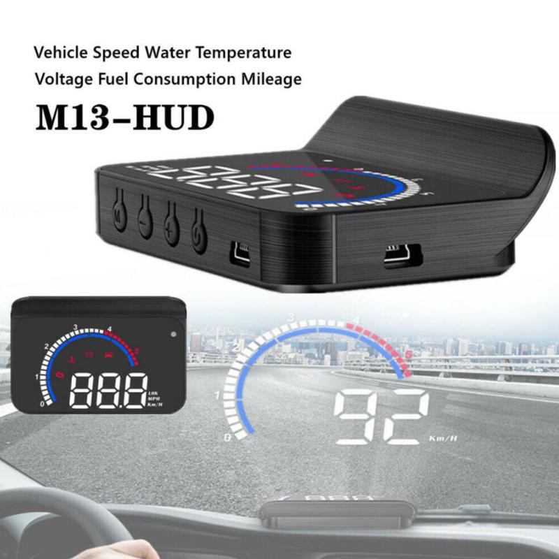 OBD HUD M13 automobilový head-up displej Auto Electronics Hud čelní sklo Projektor Rychlost teploty vody