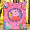 1pc Peppa Pig2 Theme Blanket - Digital Print, Polyester, Cozy for All Seasons, Perfect for Outdoor, Camping, and Travel