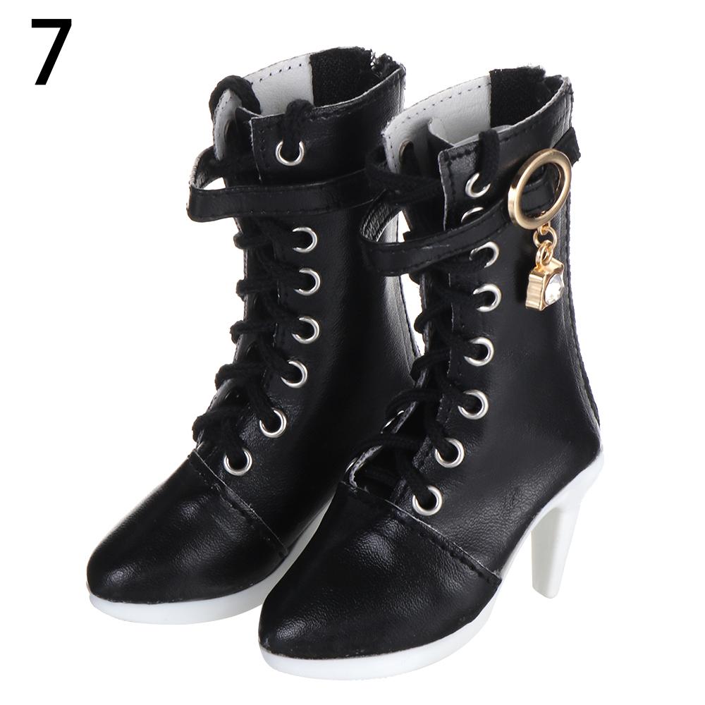 60CM Doll Shoes Princess High Heels Fashion PU Leather Boots Long Knee High Boots For 1/3 Bjd Doll Clothes Accessories