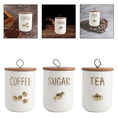Storage Container Organizer Airtight Lid with Handle Modern Multifunction Pot Ceramic for Sugar Milk Powder Nuts Rice Household