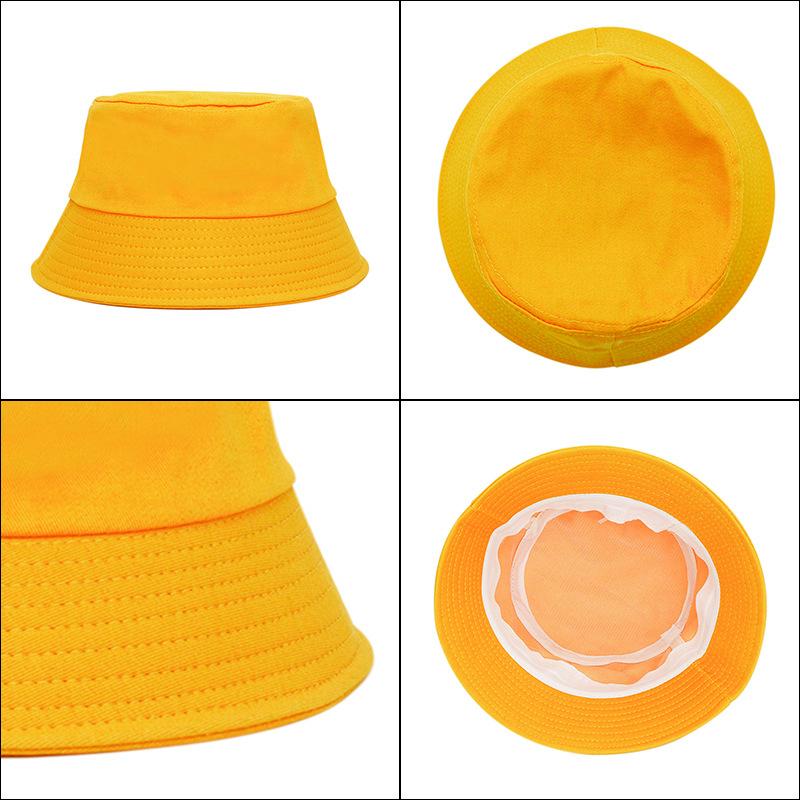 HB0001 Multi Color Soild Custom Logo Print Letters Embroidered Bucket Hat Full Customization Plain Blank Bucket Hats