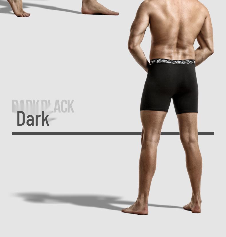 Men's Anti-Friction Cotton Boxer Briefs - Large Size, Breathable for Sports and Running