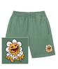 TRIPSHION Melting Daisy Logo Sweat Half Pants - Pigment Green