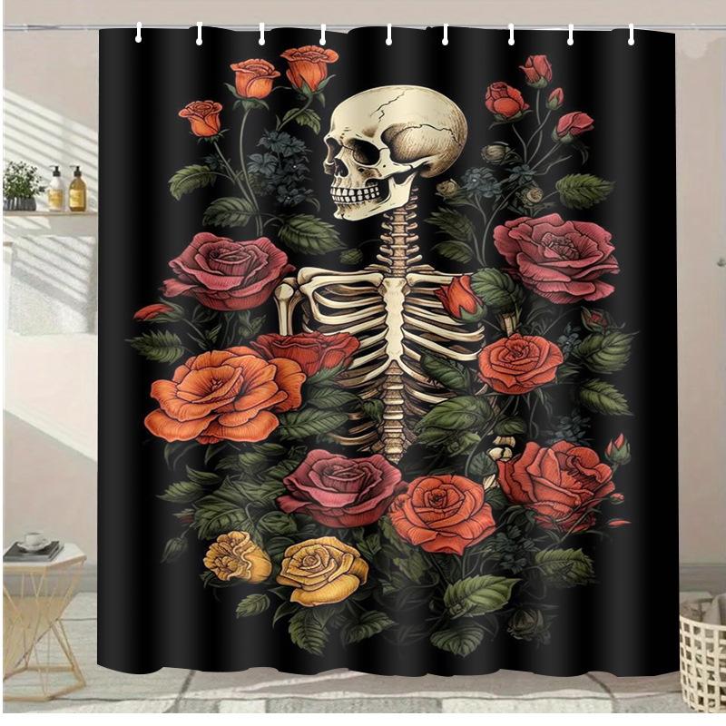 Marine Organisms Washable Dirt-Resistant Shower Curtain Shower Head Waterproof Polyester Bath Curtain For Home Decor Accessories