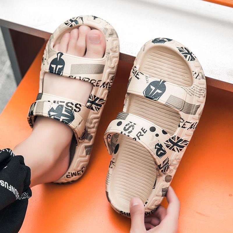 

WTEMPO мужские летние сандалии, шлепанцы на мягкой подошве, уличная пляжная обувь с полыми отверстиями, домашние тапочки, носимая Нескользящая походная обувь 45 бежевый