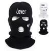 Unisex LOVER Shattered Love Embroidery Balaclava Hat Winter Warm Cold Cap Windproof Knitted Caps Spring Autumn Outdoor Sport Travel for Women Men