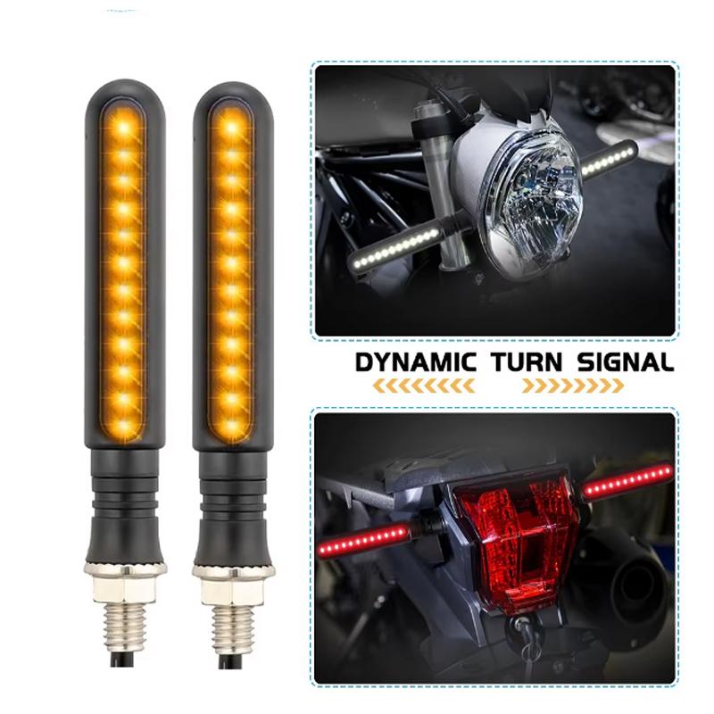 Motorcycle LED Turn Signals Directional Indicators Flashing Rear Tail Brake Flasher Light Stop Signal Lights Motorcycle DRL Lamp