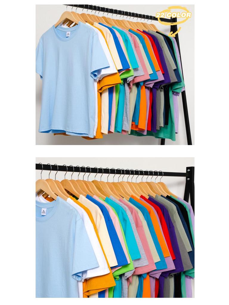 Summer 2022: 22-Color Loose Fit Oversized Couple T-Shirt