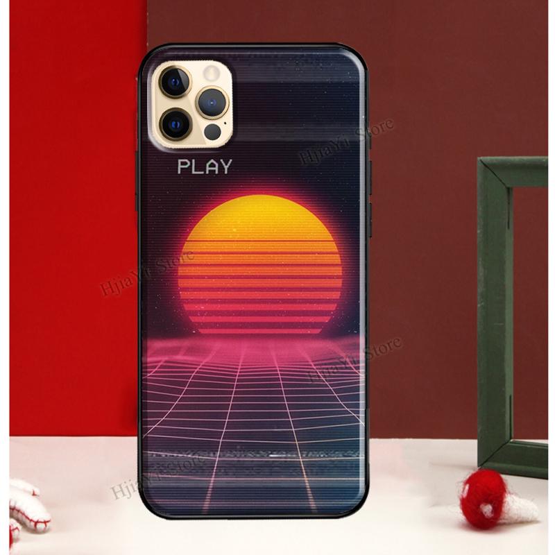 

Чехол для телефона Vaporwave Retro Synthwave Sunset 80S для iPhone 13 Pro Max 12 Mini 7 8 Plus для iPhone 11 Pro Max XS XR X SE2 iPhone 13Pro MAX